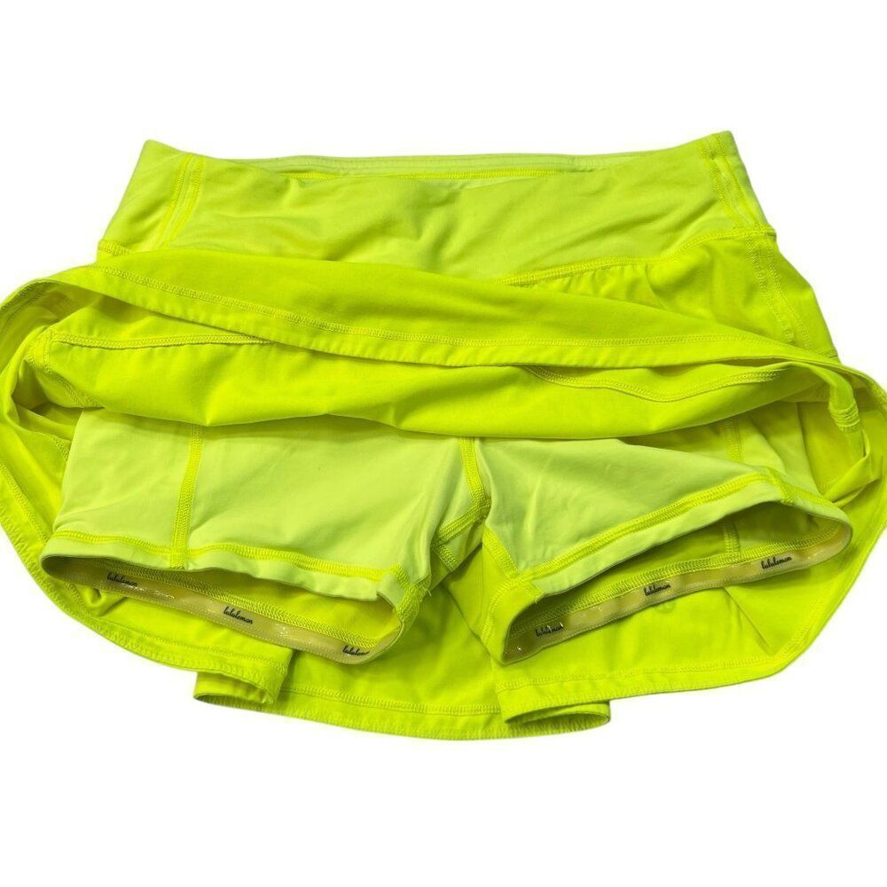 Lululemon Pace Rival Mid-Rise Skirt Highlight Yellow Size 6 - Picture 4 of 8